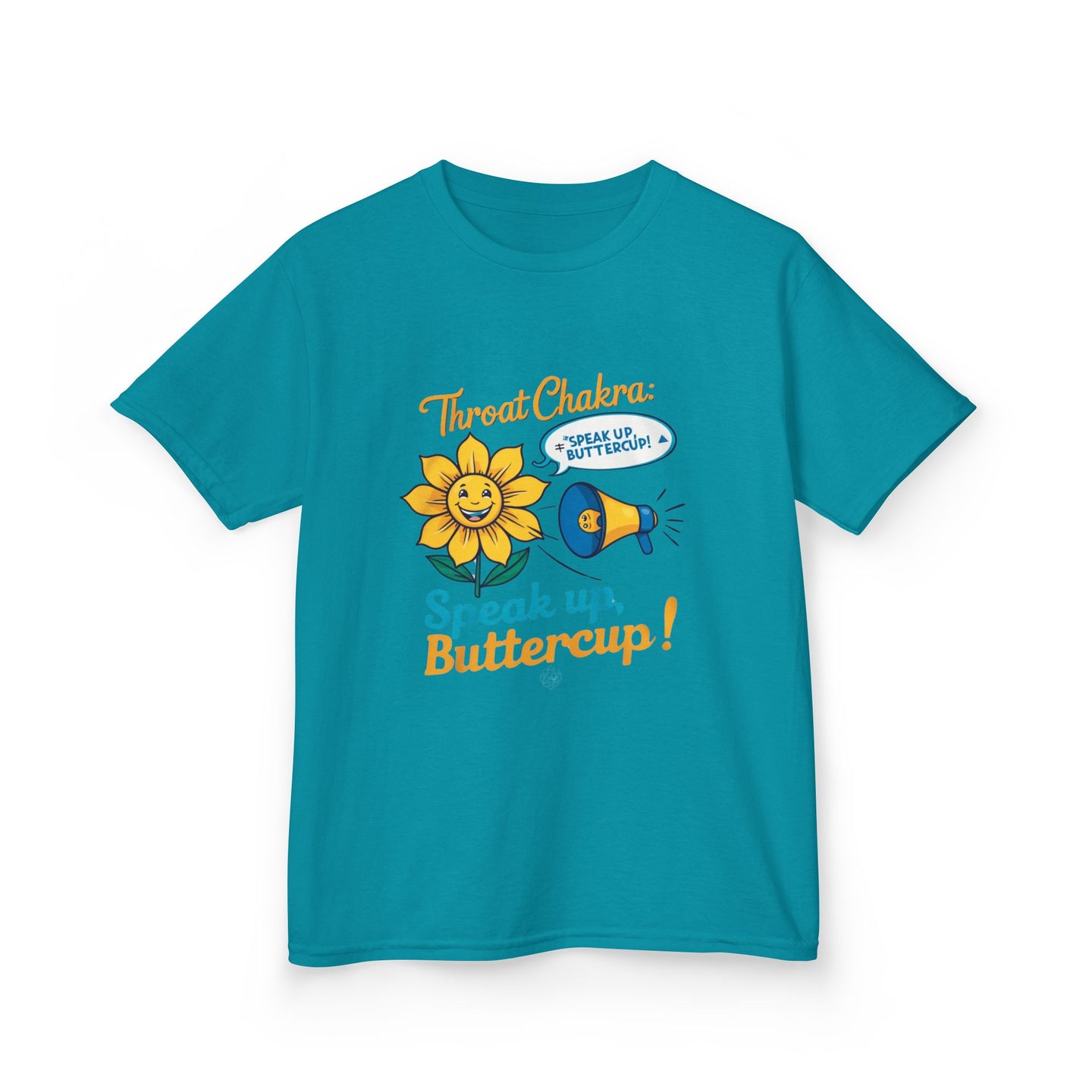 "Speak Up, Buttercup! – Chakra-Inspired Kids Tee"